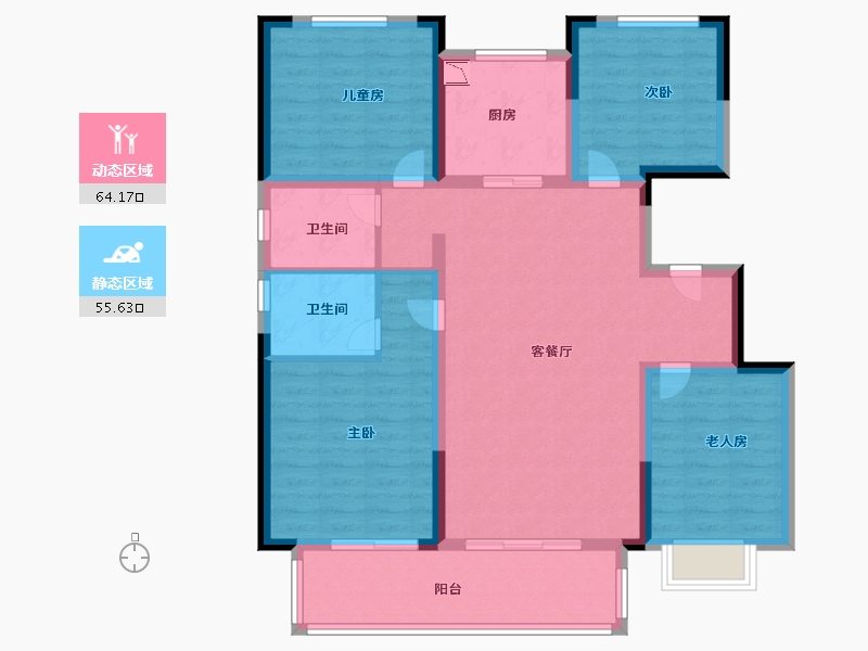 山东省-济南市-璟园-106.99-户型库-动静分区