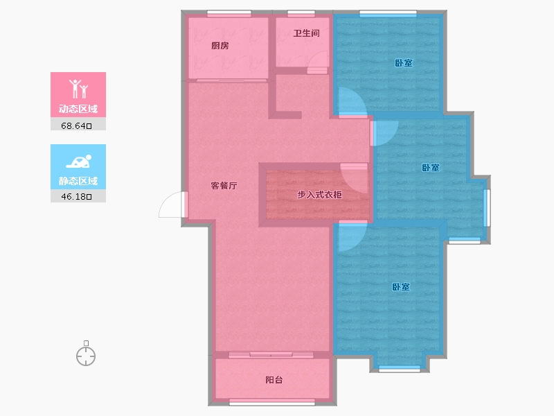 河南省-商丘市-白云世贸商城一期-102.00-户型库-动静分区