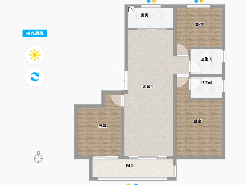 河南省-商丘市-柘城千墅院-105.59-户型库-采光通风