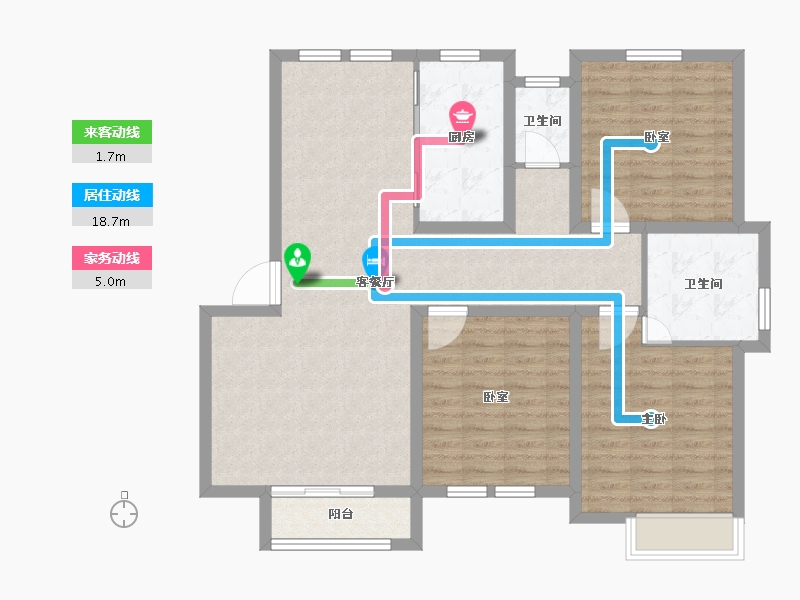 山东省-东营市-山东新汇御园-105.69-户型库-动静线