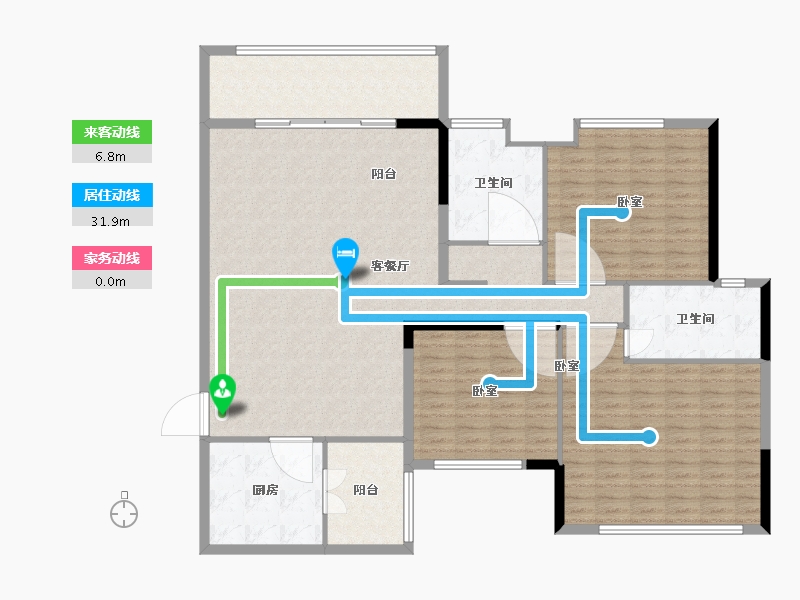 湖北省-宜昌市-领秀龙城-161.00-户型库-动静线