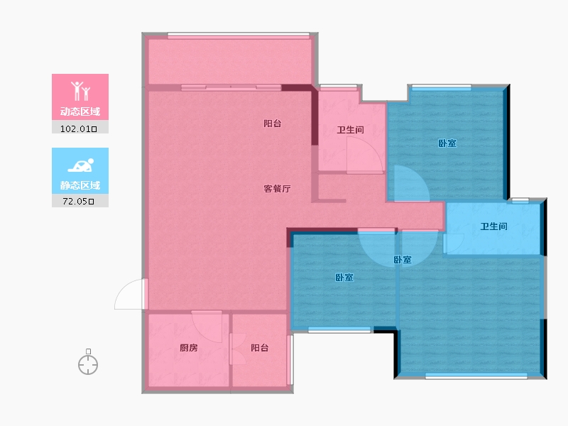 湖北省-宜昌市-领秀龙城-161.00-户型库-动静分区