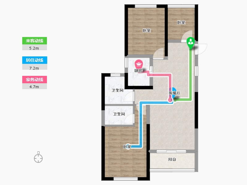 浙江省-金华市-中建海西晓郡-79.93-户型库-动静线