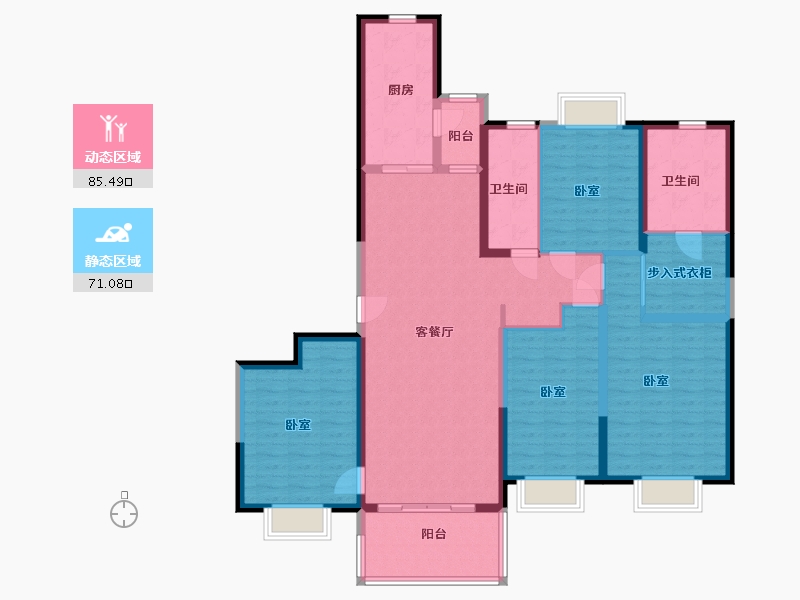 湖南省-岳阳市-恒大溪上桃花源-141.00-户型库-动静分区