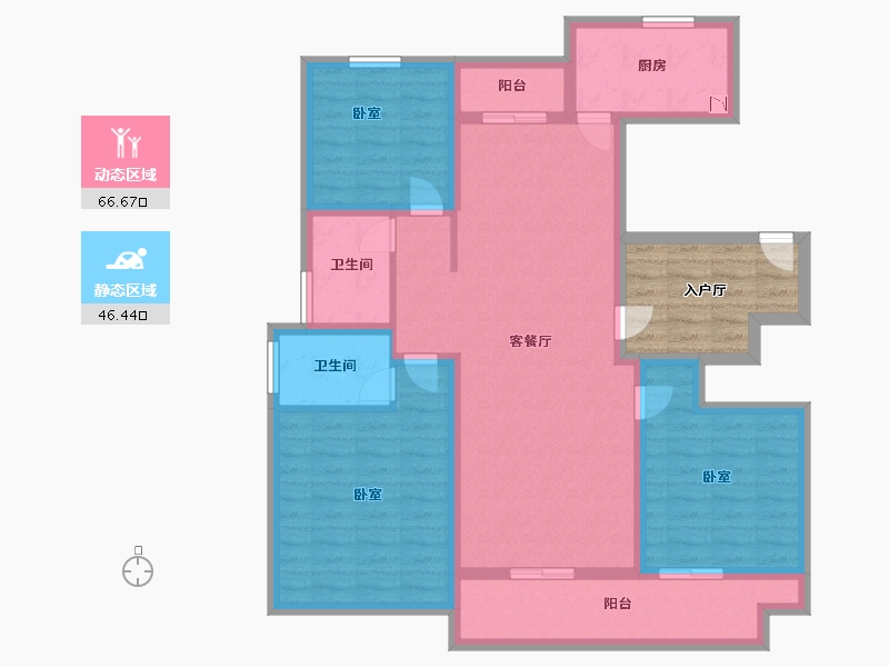 河南省-驻马店市-龙湖美景-108.47-户型库-动静分区