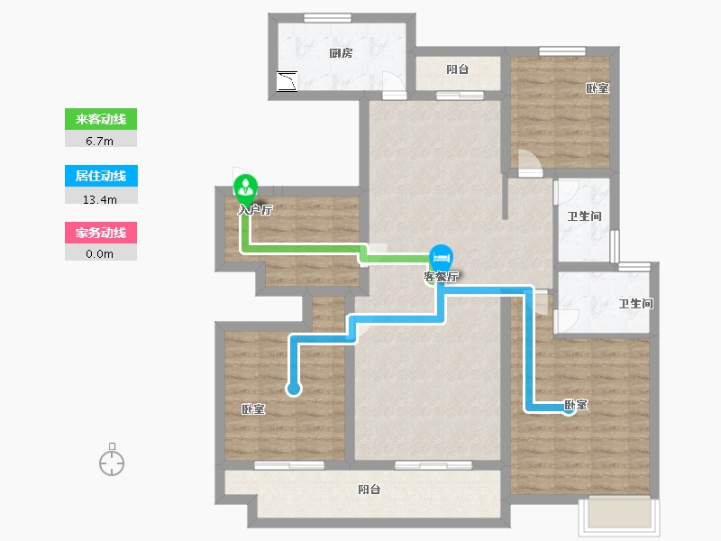 河南省-驻马店市-龙湖美景-108.19-户型库-动静线