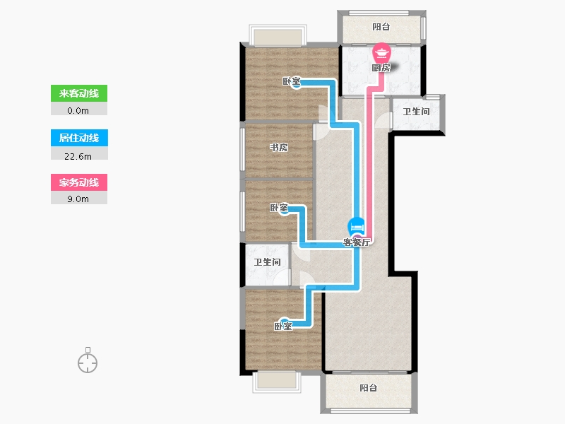 湖南省-常德市-四季红新城-123.80-户型库-动静线