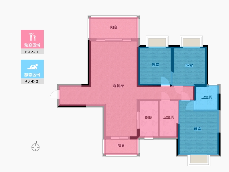 湖南省-邵阳市-高铁馨园-98.12-户型库-动静分区