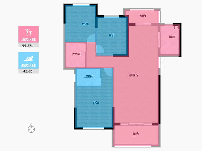 湖北省-黄冈市-誉天下·尚都·名城·首府-98.75-户型库-动静分区