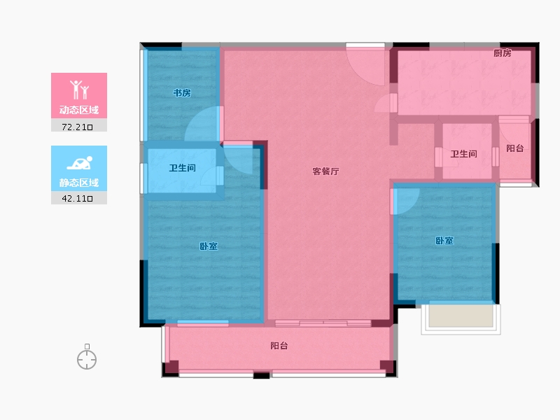 河南省-南阳市-钓鱼台壹号-101.00-户型库-动静分区