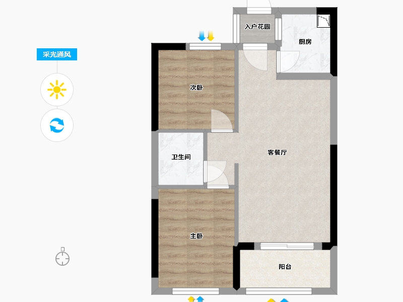 福建省-福州市-名城紫金轩-55.07-户型库-采光通风