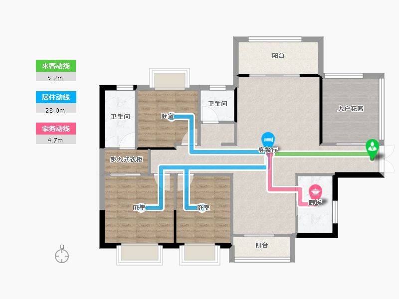 湖南省-株洲市-神骅白金汉宫-102.83-户型库-动静线