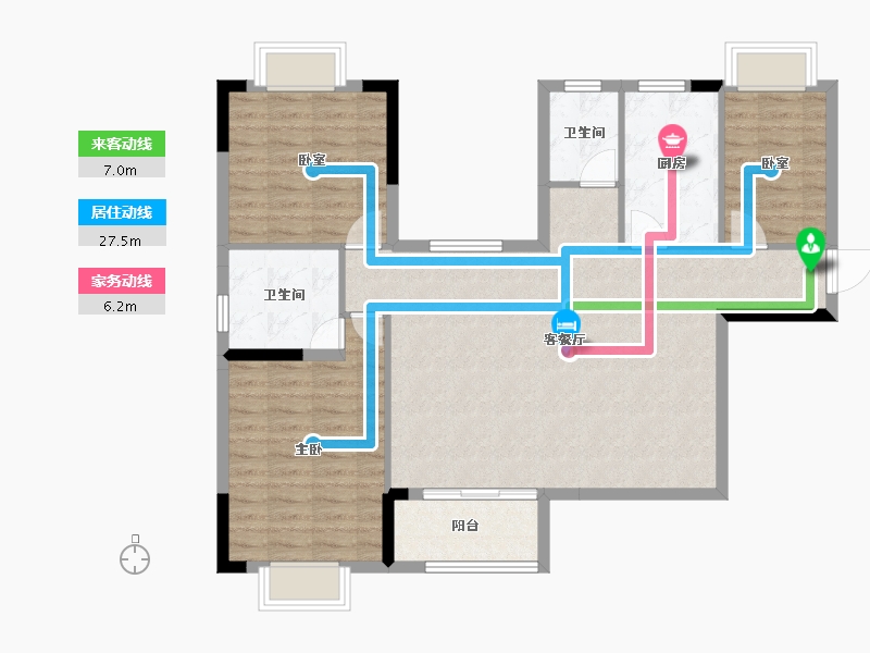 湖北省-黄冈市-锦绣山河幸福城三期-99.04-户型库-动静线