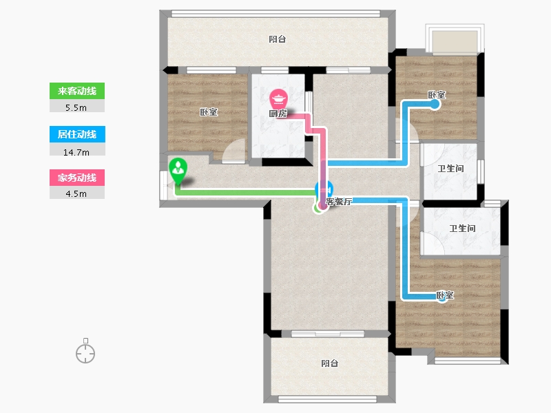 湖北省-黄冈市-泰鼎公馆-99.81-户型库-动静线