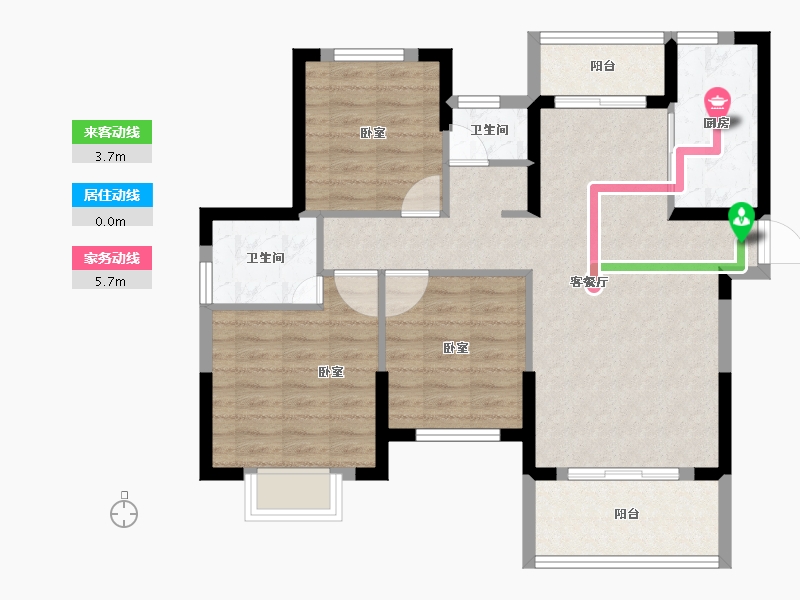 湖北省-黄冈市-麻城新长江智汇城-82.97-户型库-动静线