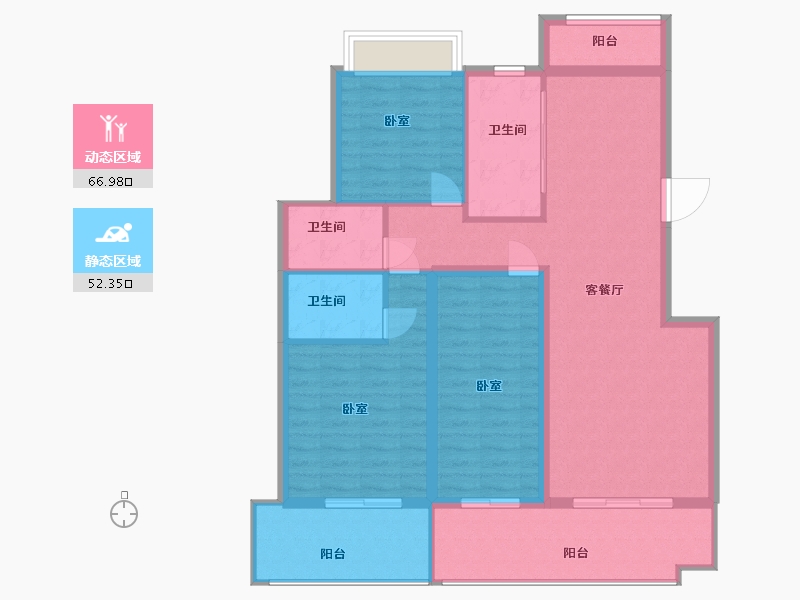 湖北省-黄石市-錦綉·御湖湾-108.00-户型库-动静分区