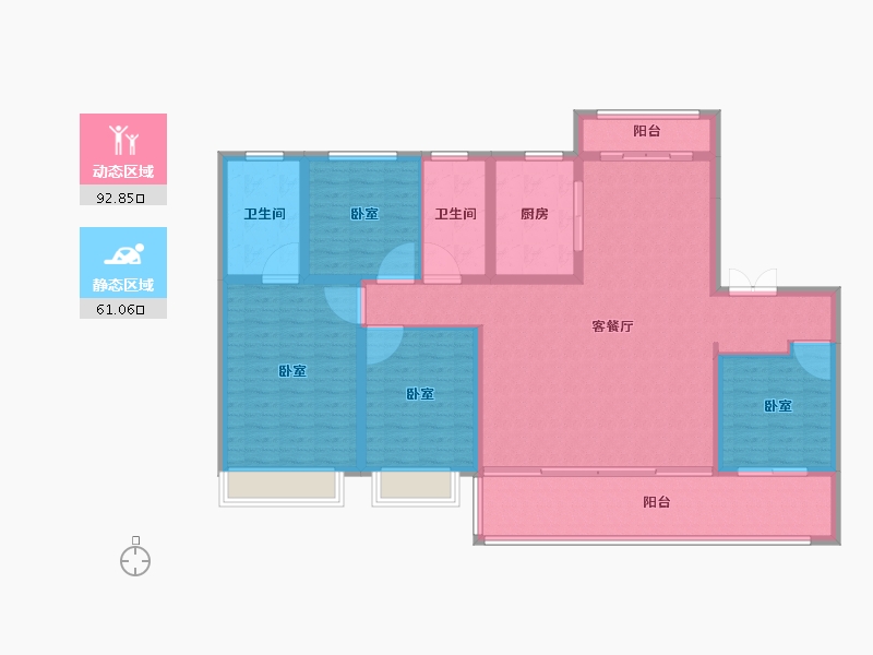 山东省-济南市-龙湖天宸原著-140.01-户型库-动静分区