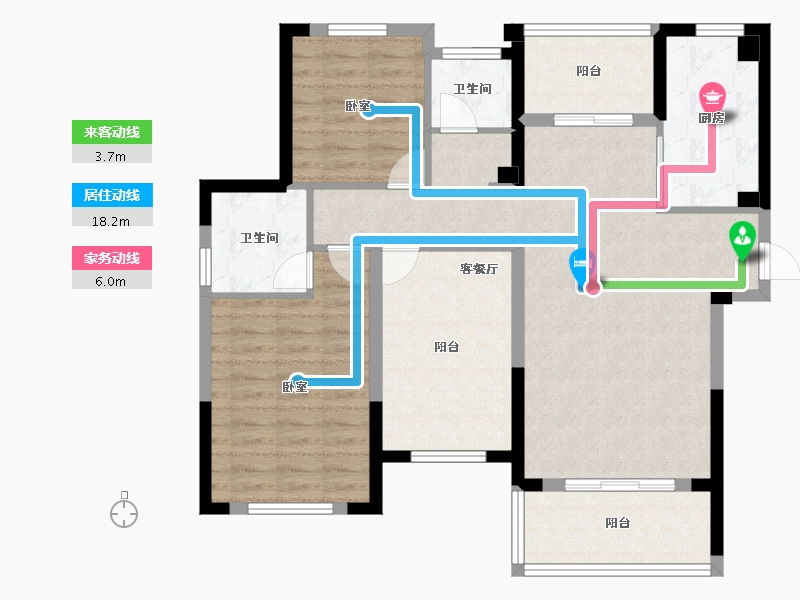 湖北省-黄冈市-麻城新长江智汇城-98.66-户型库-动静线