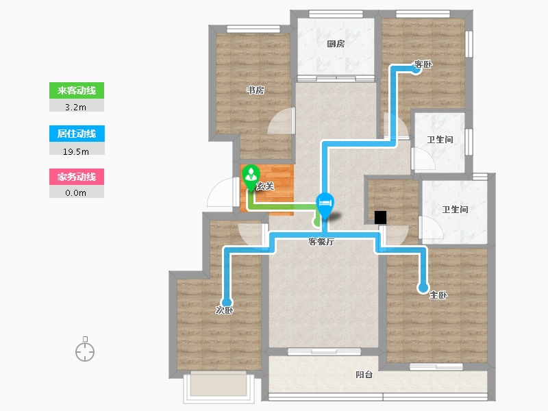 浙江省-金华市-滨江锦绣之城-101.69-户型库-动静线