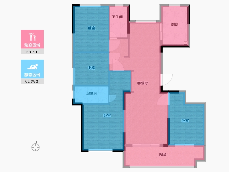 湖北省-武汉市-华发中城中央公园-118.00-户型库-动静分区