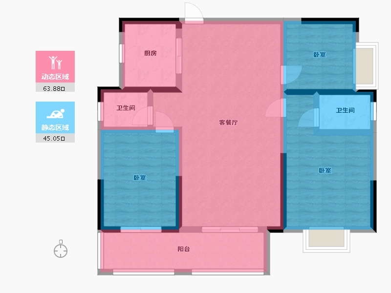 湖南省-邵阳市-新邵雍翠怡景-97.60-户型库-动静分区