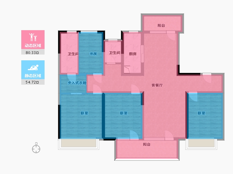 山东省-济南市-鲁坤天鸿坤园-119.01-户型库-动静分区