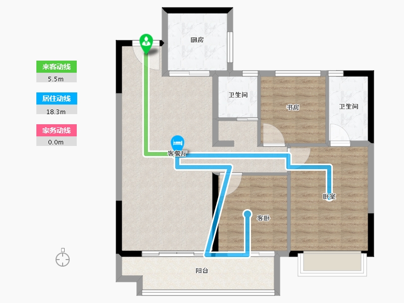 山东省-济南市-碧桂园山湖城-94.00-户型库-动静线