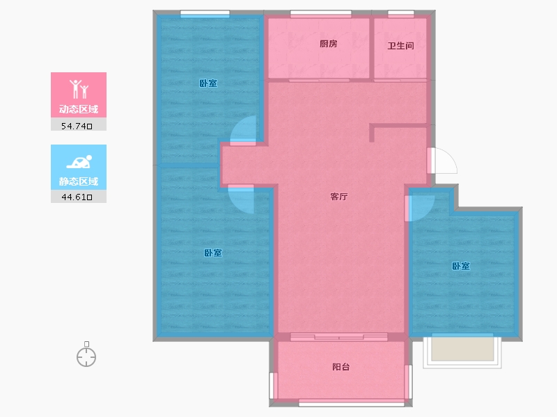 山东省-日照市-安泰悠然居-89.67-户型库-动静分区