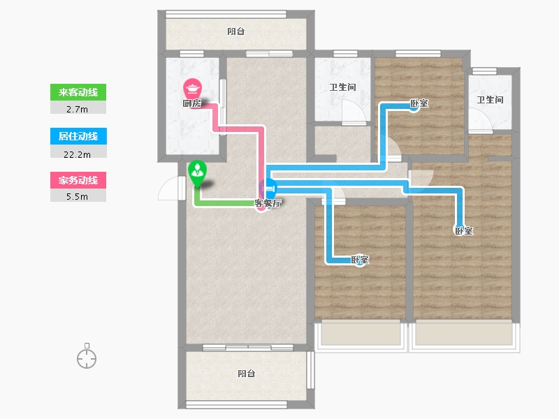 河南省-许昌市-常绿北海壹号院-101.19-户型库-动静线