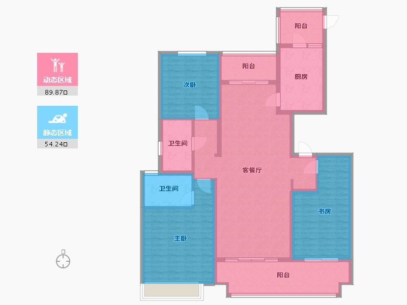 河南省-信阳市-东方今典-130.00-户型库-动静分区