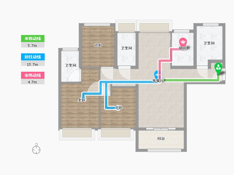 福建省-厦门市-中交国贸鹭原-103.97-户型库-动静线