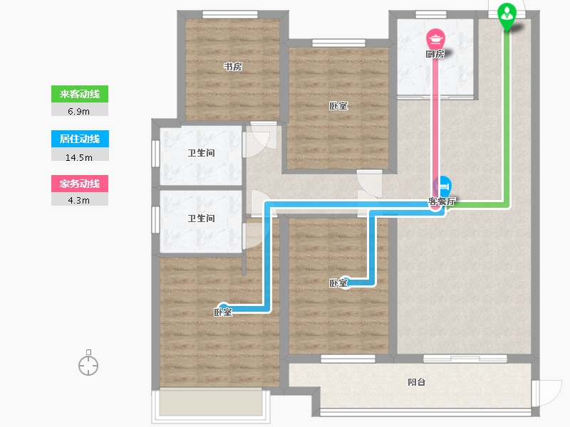 河南省-许昌市-中梁葛天府-110.01-户型库-动静线