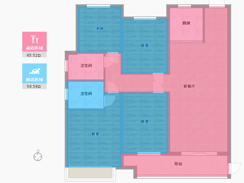 河南省-许昌市-中梁葛天府-110.01-户型库-动静分区