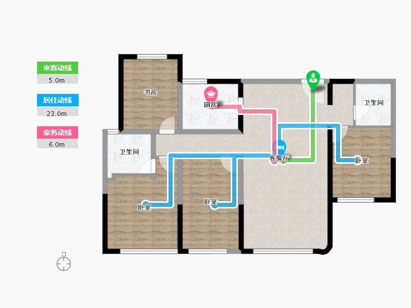 山东省-济南市-鲁商东悦府-106.50-户型库-动静线