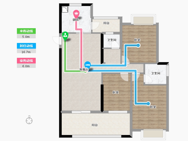 湖北省-黄冈市-御江半岛-107.07-户型库-动静线