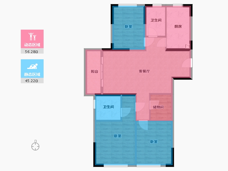 湖北省-武汉市-华发中城中央公园-91.00-户型库-动静分区