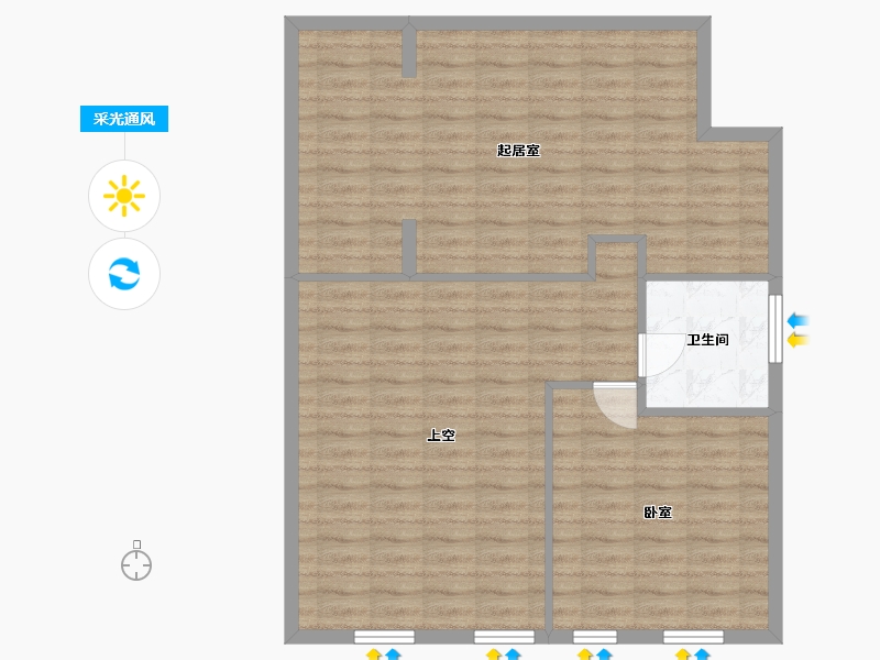 浙江省-杭州市-绿地商业中心-87.44-户型库-采光通风