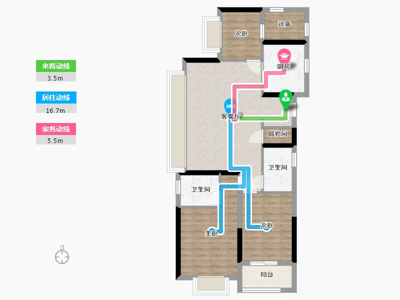 浙江省-杭州市-紫璋台-81.03-户型库-动静线