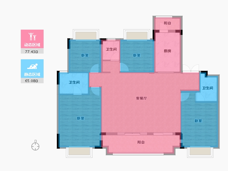 江西省-景德镇市-锦绣江山-130.01-户型库-动静分区