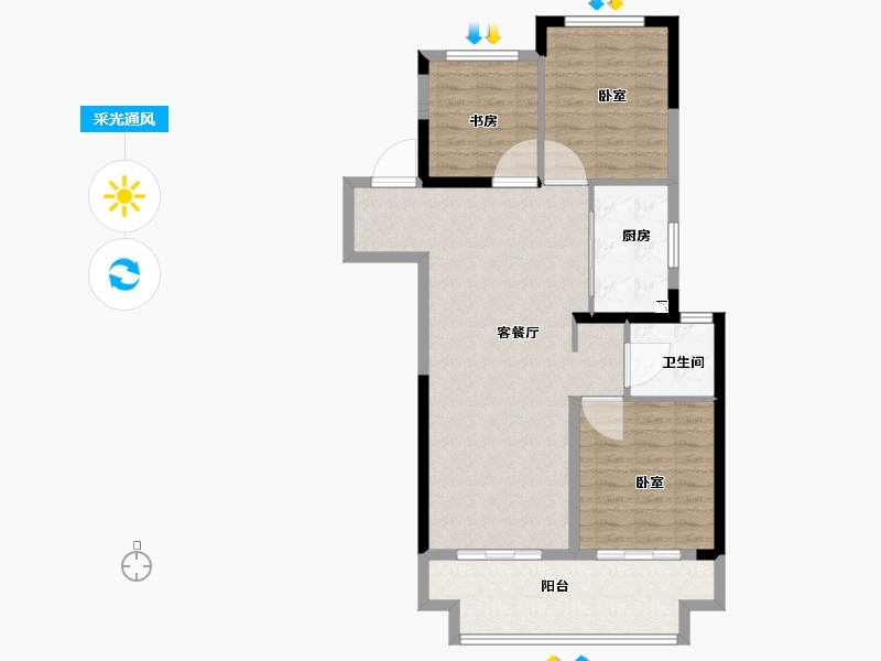 河南省-商丘市-悦珑府-89.00-户型库-采光通风