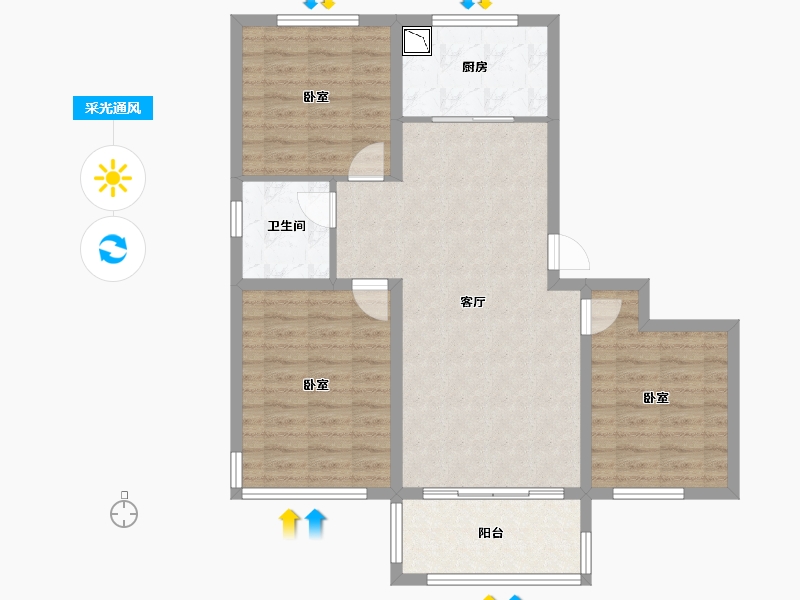 山东省-日照市-安泰悠然居-88.31-户型库-采光通风