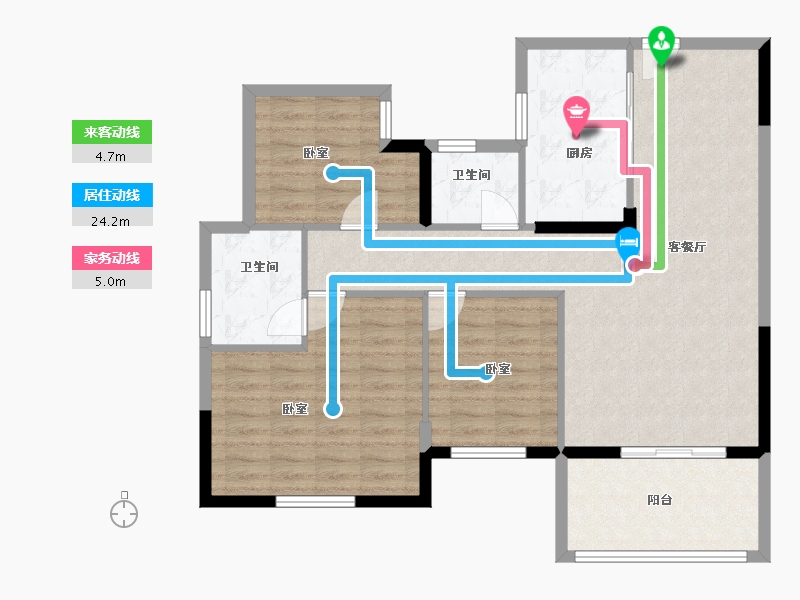 湖北省-黄冈市-韵湖首府-94.79-户型库-动静线