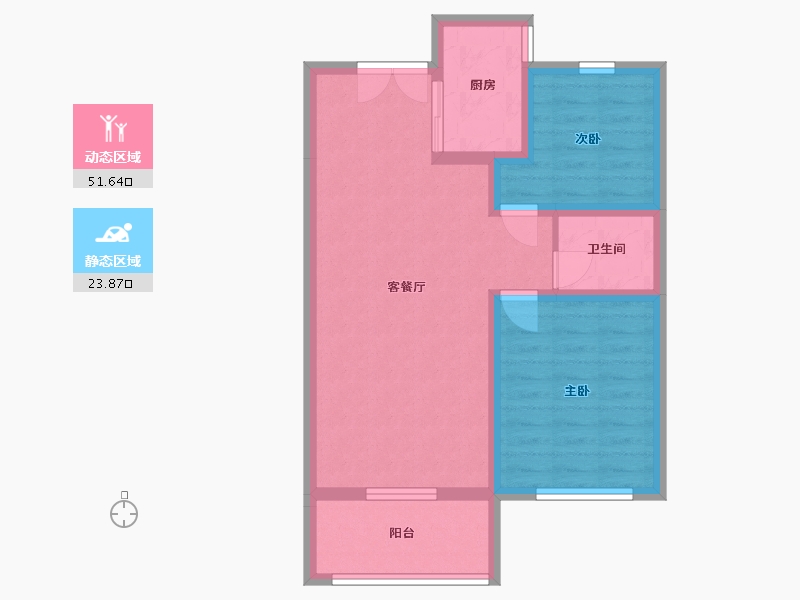 山东省-临沂市-宝丽财富广场-67.32-户型库-动静分区