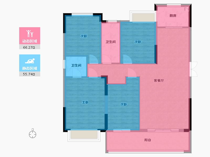 福建省-福州市-长乐世茂璀璨悦城-111.00-户型库-动静分区