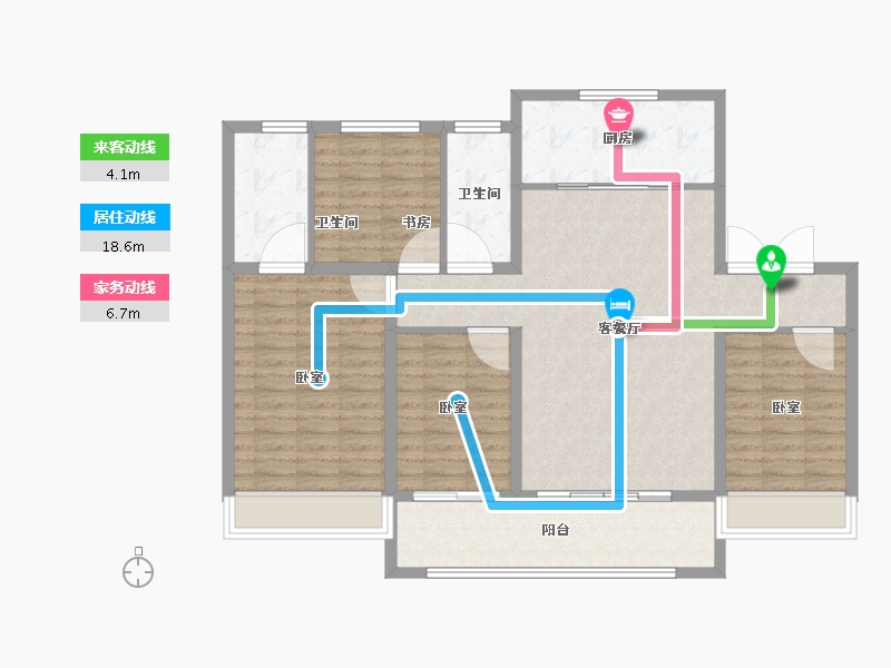 山东省-淄博市-中南淄江府-113.01-户型库-动静线