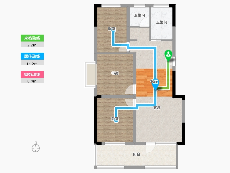 山东省-日照市-慧泽园洋房-81.40-户型库-动静线