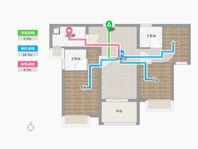 福建省-厦门市-中交国贸鹭原-76.00-户型库-动静线