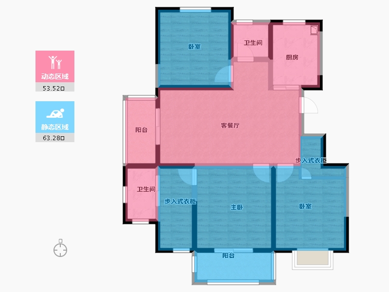 江苏省-宿迁市-广博丽景湾-103.41-户型库-动静分区