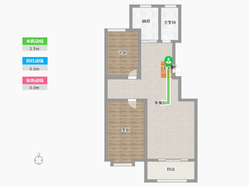 山东省-淄博市-蓝天雅居二期-87.00-户型库-动静线