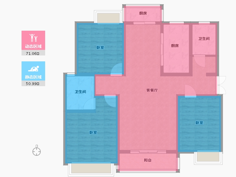 河南省-南阳市-钓鱼台壹号-109.00-户型库-动静分区